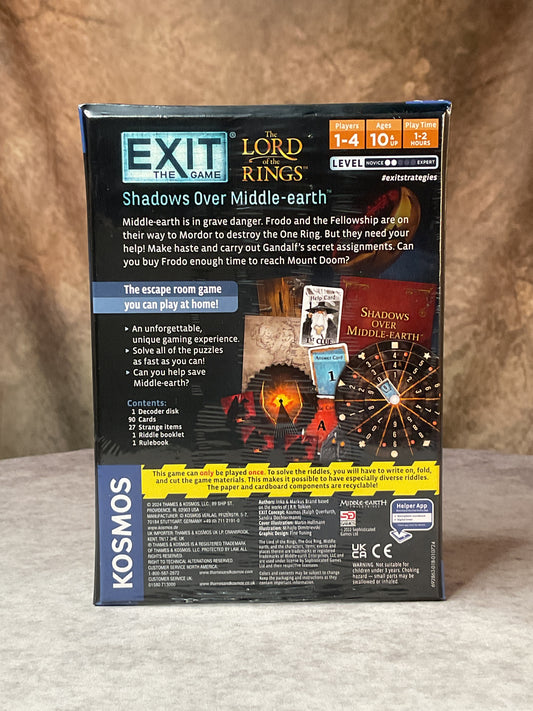 Board Games - EXIT LOTR Shadow over Middle Earth