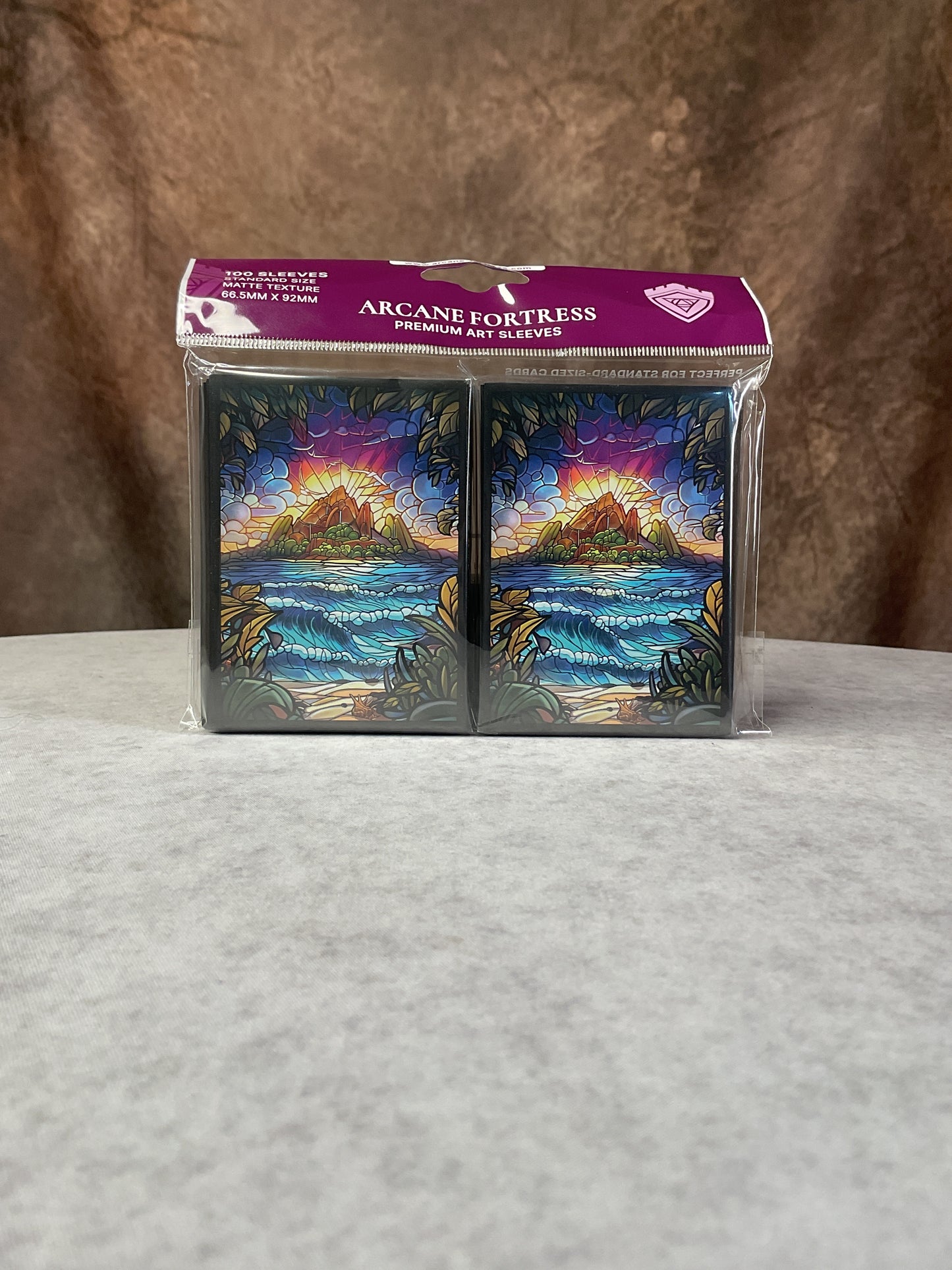 TCG - Arcane Fortress - Standard Matte Art Stained Glass Hidden Island 100ct