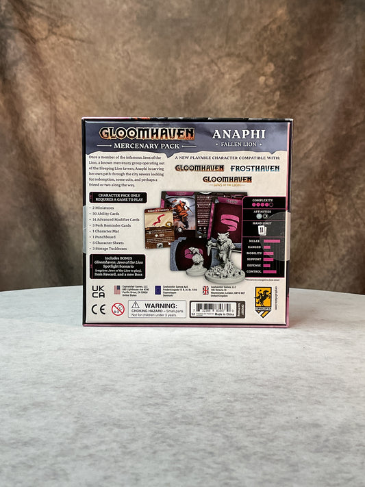 Board Game – Gloomhaven – Mercenary Pack Anaphi, Fallen Lion