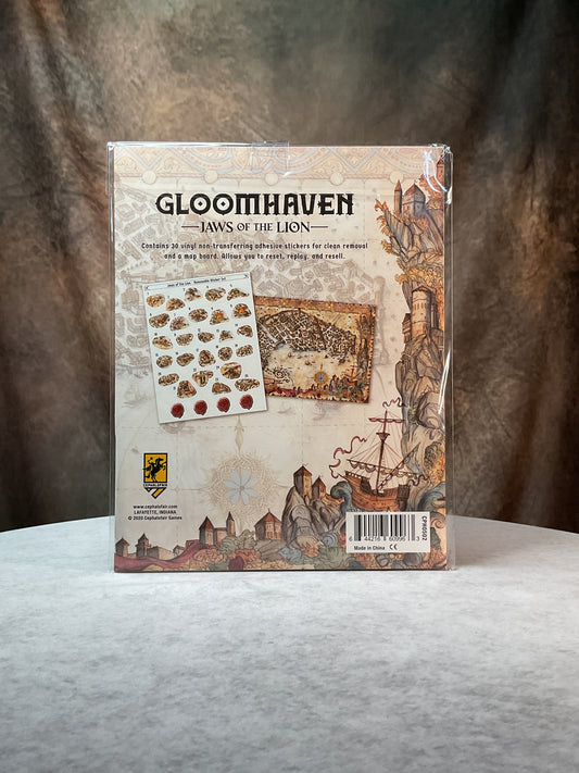 Board Game – Gloomhaven – Jaws of the Lion Removable Sticker Set & Map