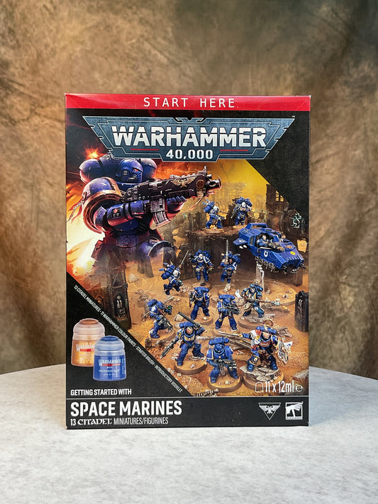 Miniatures - Warhammer - Warhammer 40,000- Get Started with Space Marines (Space Marines+Paints & Brush)