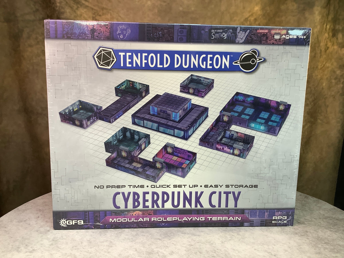 Miniatures - Gale Force Nine - Tenfold Dungeon Modular Terrain Set- Cyberpunk City