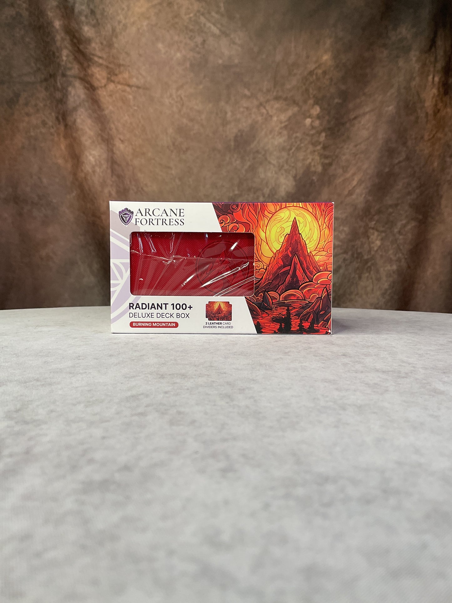 TCG - Arcane Fortress- Radiant 100+ Deluxe Stained Glass Burning Mountain