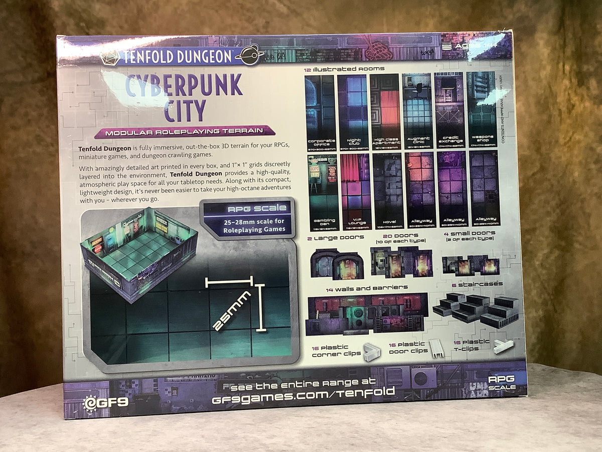 Miniatures - Gale Force Nine - Tenfold Dungeon Modular Terrain Set- Cyberpunk City