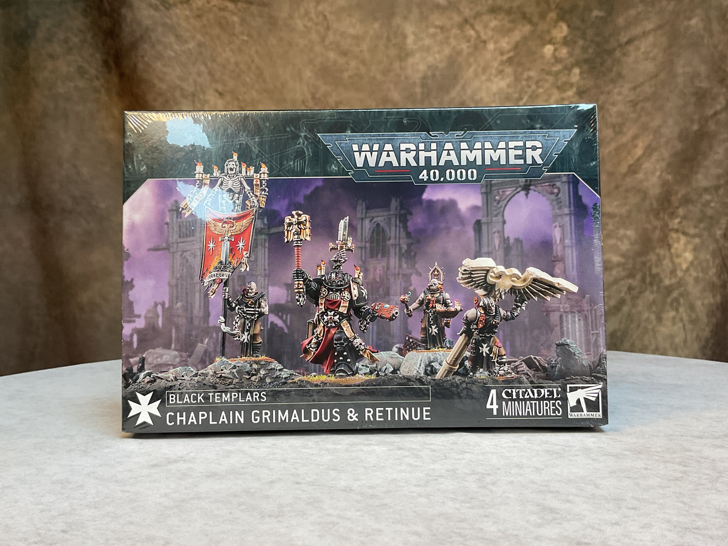 Miniatures - Warhammer - Black Templars – Grimaldus & Retinue