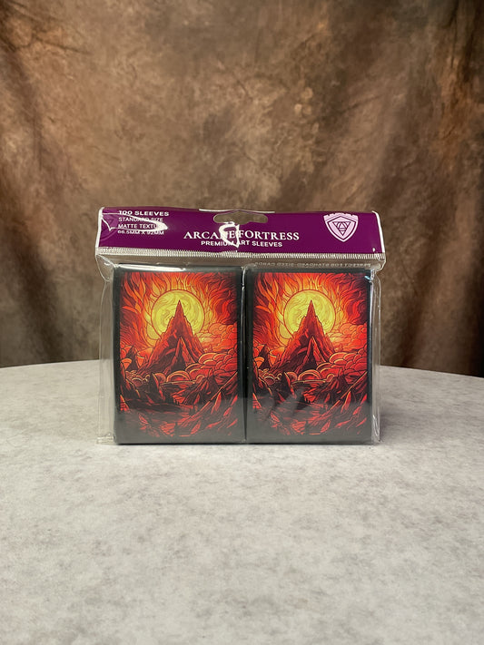 TCG - Arcane Fortress- Radiant 100+ Standard Stained Glass Burning Mountain