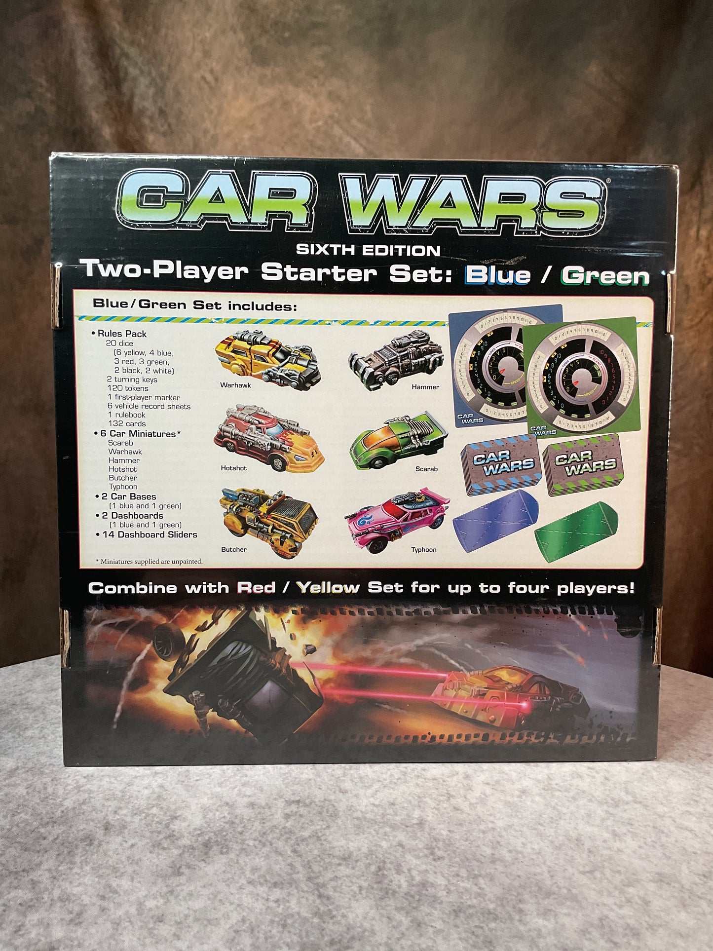 Board Game – Car Wars (6E) – 2-Player Starter Set – Blue/Green