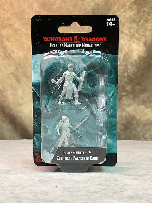 Miniatures – D&D Nolzur's Marvelous Miniatures: Unpainted Minis – Wave 29 – Black Gauntlet & Zhentilar Paladin of Bane