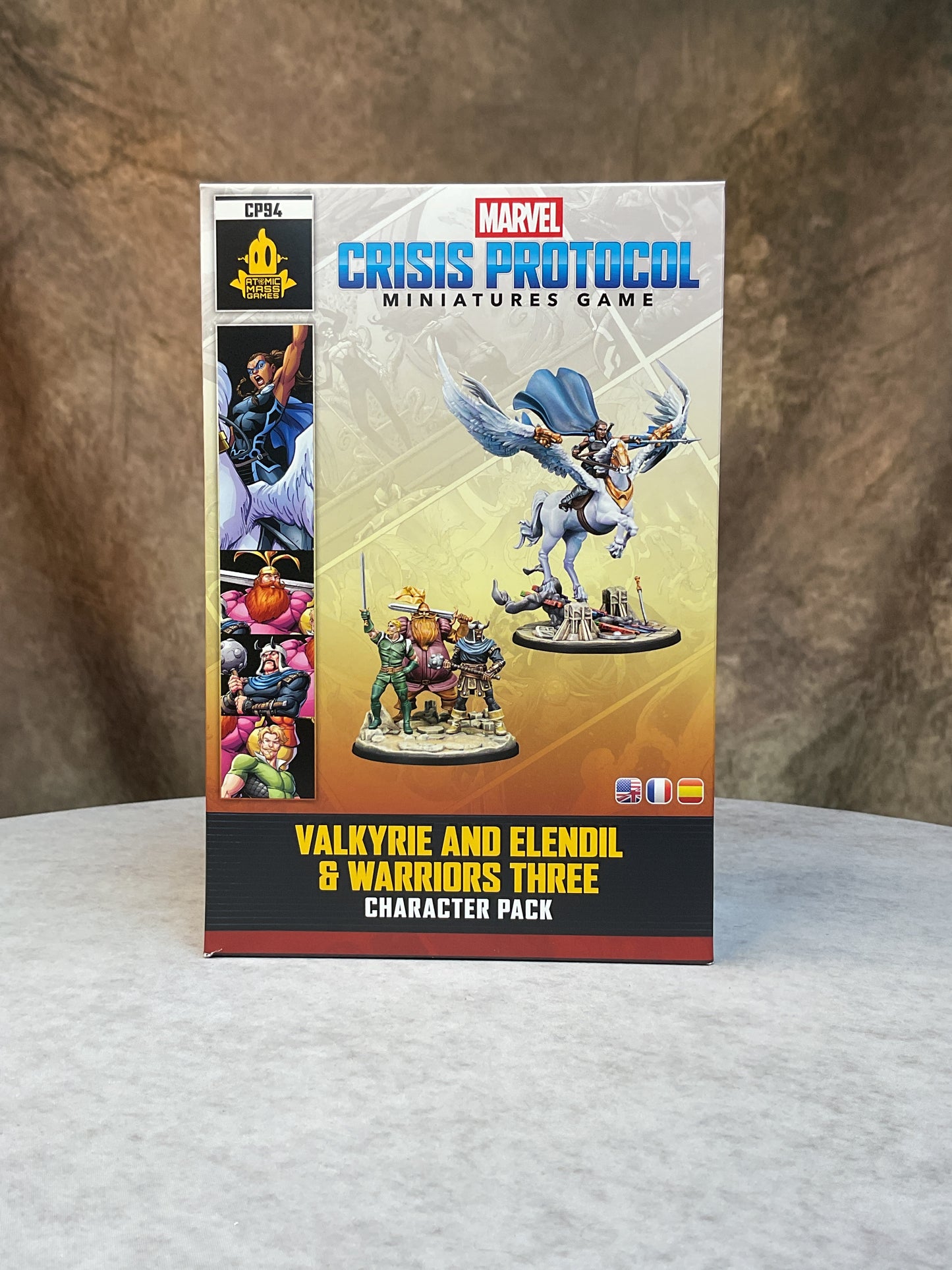 Miniatures – Marvel Crisis Protocol Miniatures- Valkyrie and Elendil & Warriors Three