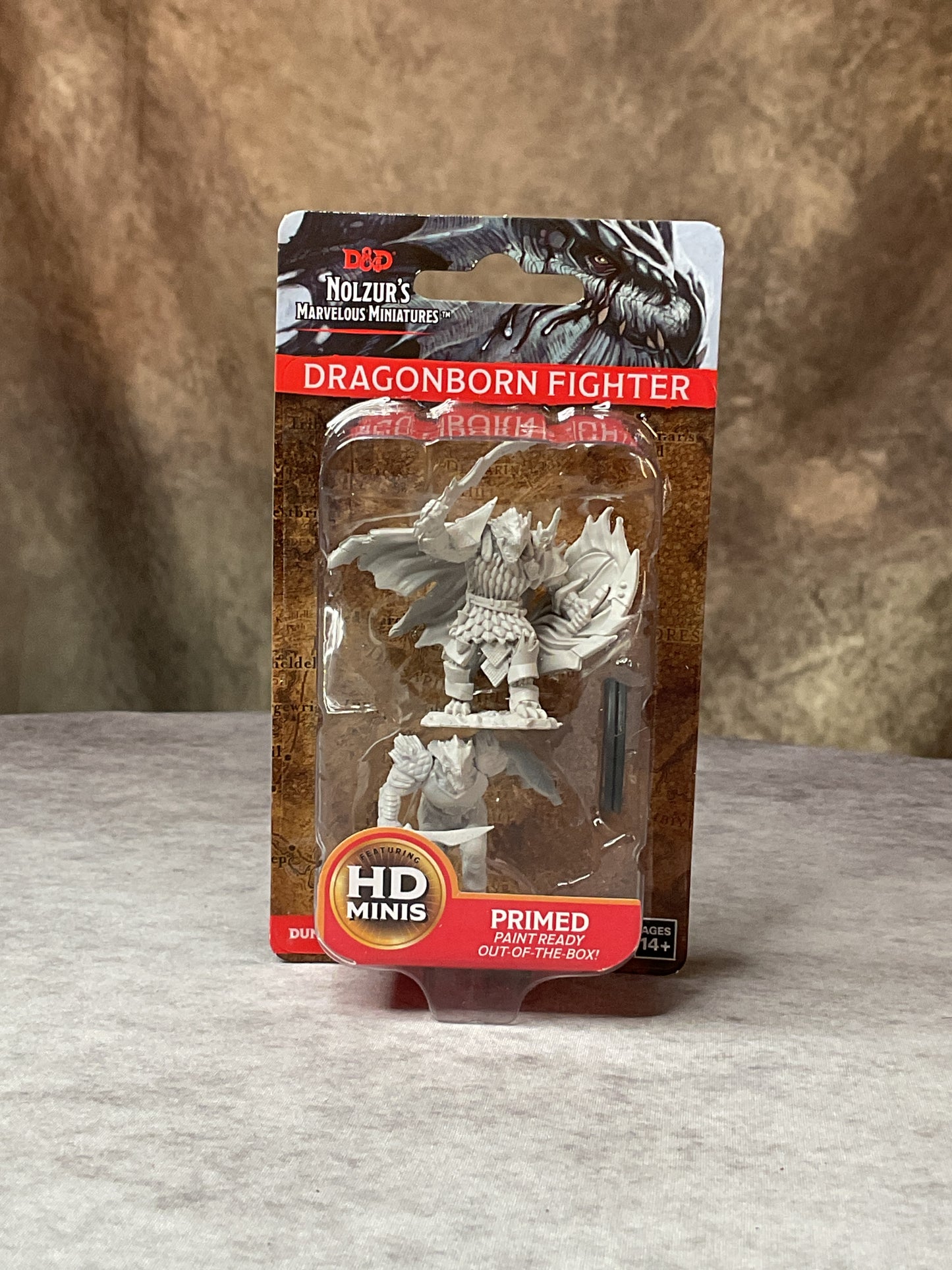 Miniatures – D&D Nolzur's Marvelous Miniatures: Unpainted Minis– Wave 4– Dragonborn Male Fighter