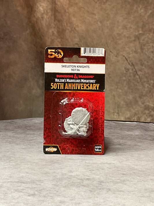 Miniatures – D&D Nolzur's Marvelous Miniatures: Unpainted Minis– 50th Anniversary– Skeleton Knights, Limited Edition