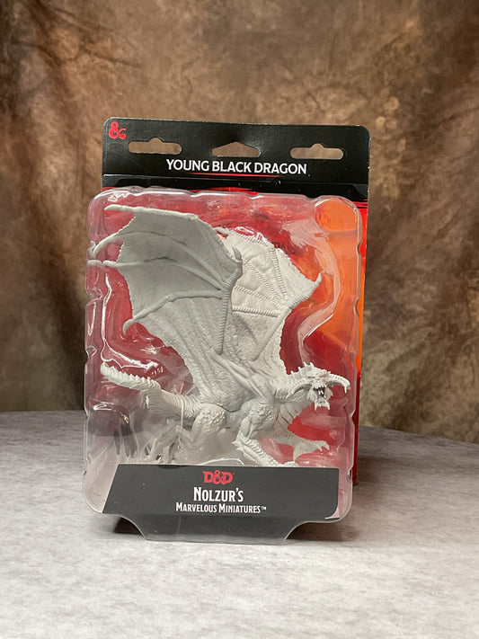 Miniatures – D&D Nolzur's Marvelous Miniatures: Unpainted Minis– Wave 8– Young Black Dragon