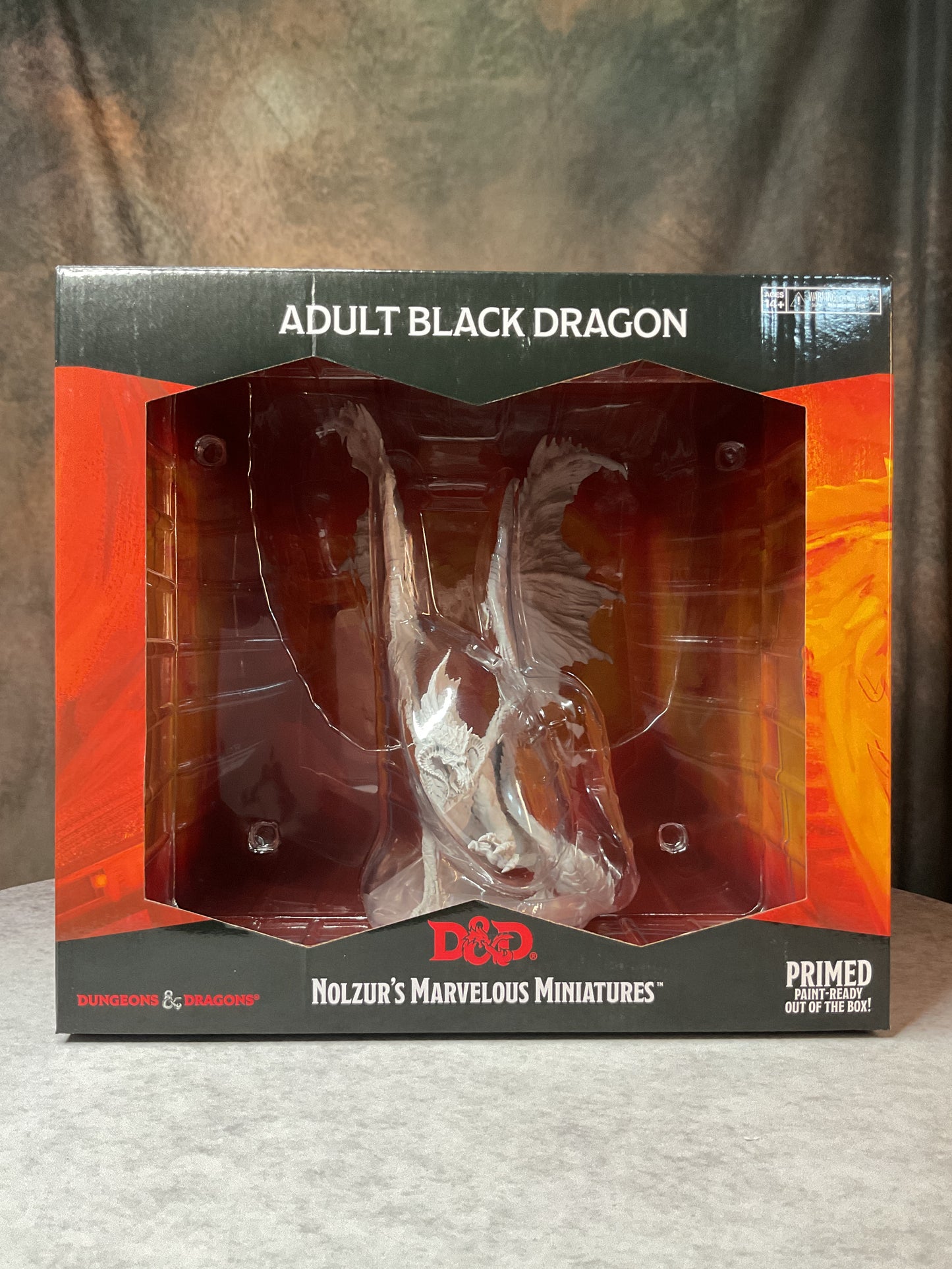 Miniatures – D&D Nolzur's Marvelous Miniatures: Unpainted Minis– Adult Black Dragon