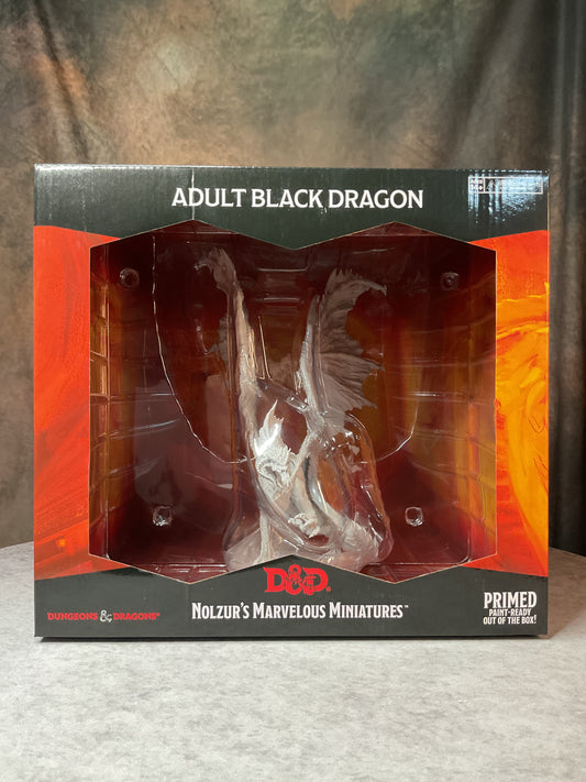 Miniatures – D&D Nolzur's Marvelous Miniatures: Unpainted Minis– Adult Black Dragon