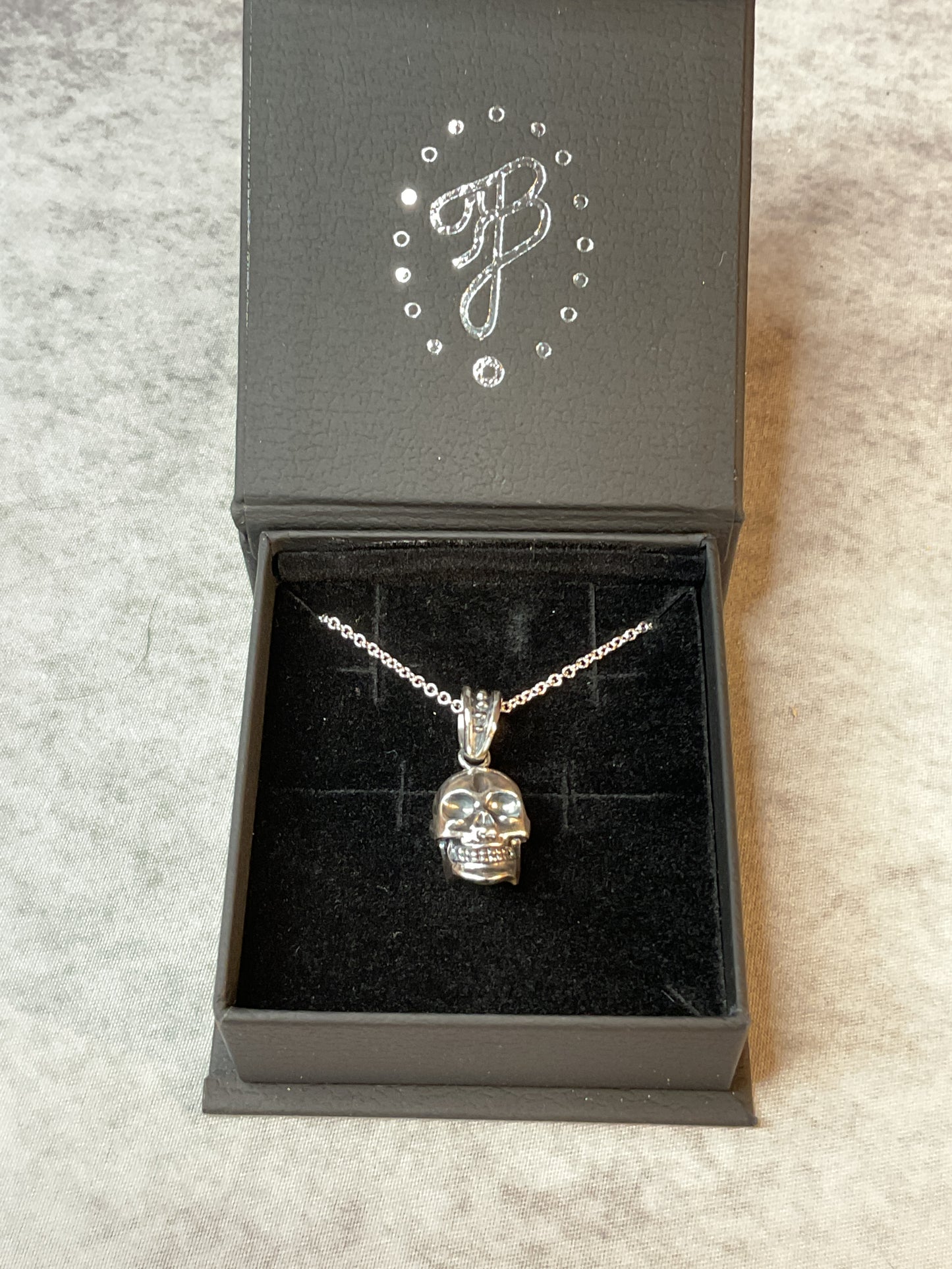 Jewelry – JK Bush Jewelers – Silver Skull Necklace
