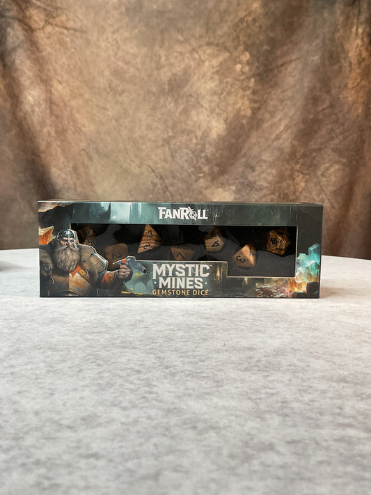 Dice – Foam Brain Games – 7-Die Set Mystic Mines Stone Picture Jasper