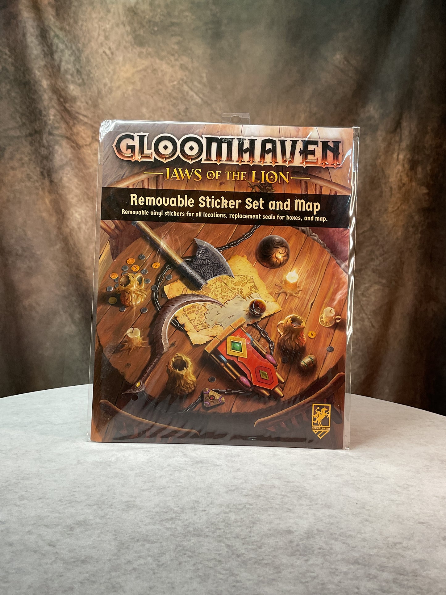 Board Game – Gloomhaven – Jaws of the Lion Removable Sticker Set & Map